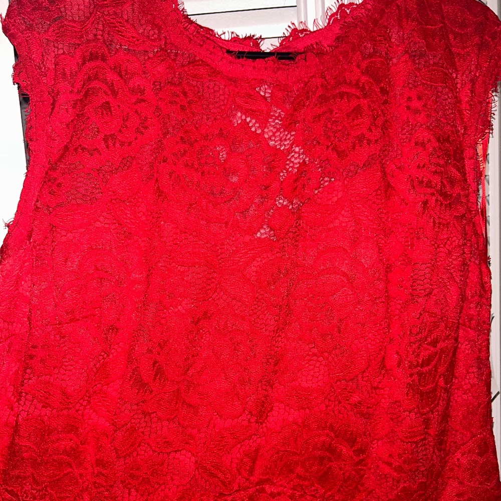 Red Lace Formal Dress
